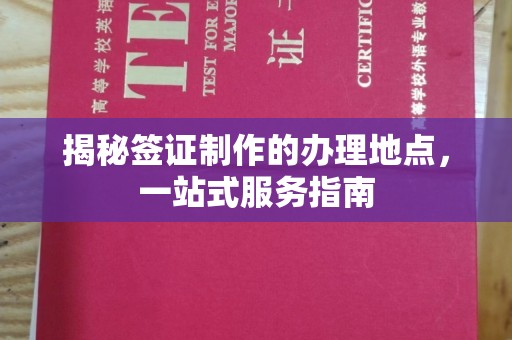 长阳揭秘签证制作的办理地点，一站式服务指南