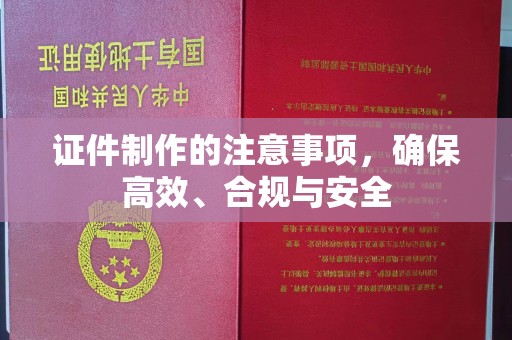 长阳证件制作的注意事项，确保高效、合规与安全